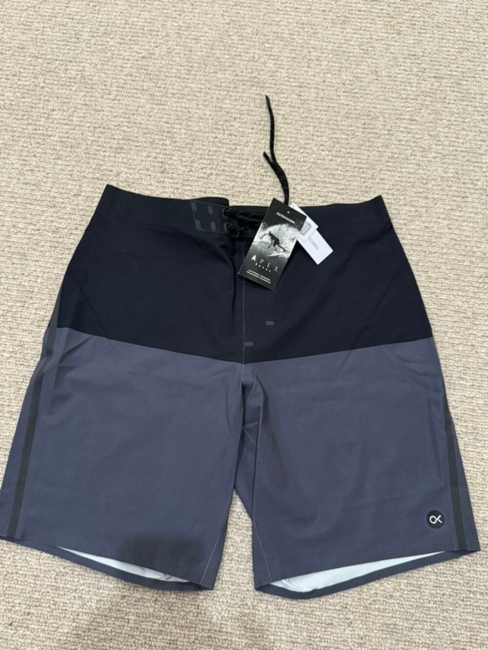 Outerknown Apex Trunks Kelly Slater Board Shorts Men’s 33 Black Gray NWT